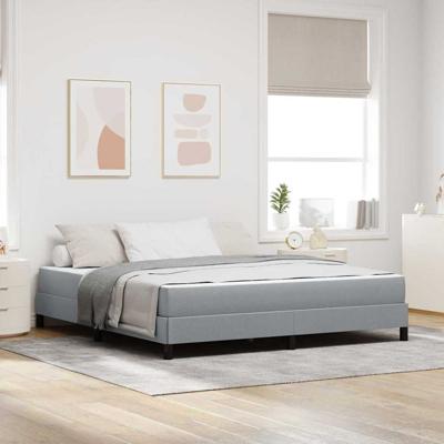 Boxspring bed Anders Lichtgrijs 180 x 200 cm Stof