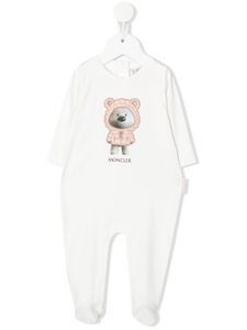 Moncler Enfant grenouillère à imprimé graphique - Blanc