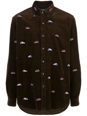 Palace chemise à broderies - Marron