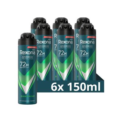 Rexona Rexona Deospray Men - Quantum Dry 150 ml. NL/FR 6 x Voordeelpak