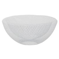 Fruitschaal- wit - metaal - 31 x 15 cm - fruitmand - dubbele rand