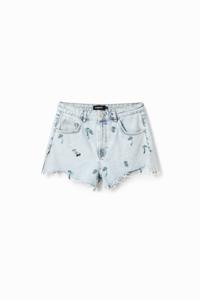 Spijkershort met borduursels - WHITE - 44