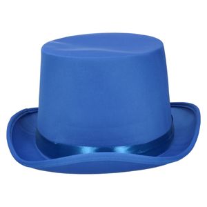 Fiestas Guirca verkleed hoge hoed - kobalt blauw - voor volwassenen   -