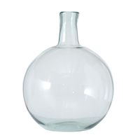 Stijlvolle glazen decoratieve bloemenvaas in het transparant glas van 24 x 18 cm Stijlvolle glazen decoratieve bloemenvaas in het transparant glas van 24 x 18 cm