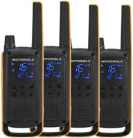 Motorola Talkabout T82 Extreme Quad Pack twee-weg radio 16 kanalen Zwart, Oranje