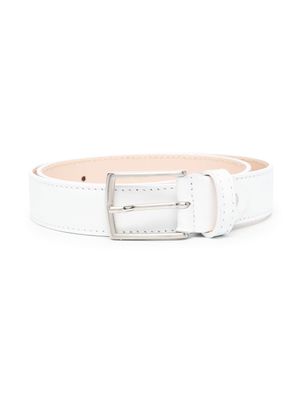 Colorichiari ceinture en cuir à boucle - Blanc