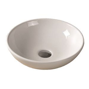 Waskom Sanilux Valencia Keramiek 41x41x12cm Rond wit (exclusief waste)