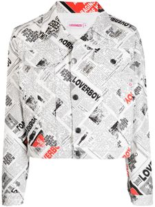 Charles Jeffrey Loverboy veste en jean à imprimé Art - Noir