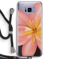 Pink Ellila Flower: Samsung Galaxy S8 Transparant Hoesje met koord