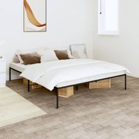 Bedframe metaal zwart 140x200 cm