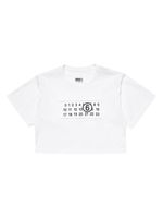 MM6 Maison Margiela Kids t-shirt en coton à logo pailleté - Blanc - thumbnail