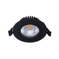 Noxion LED Kantelbaar Slim Spot Zwart Rond 6W 550lm 60D - 927 Zeer Warm Wit | 85mm - IP54 - Dimbaar - Beste Kleurweergave - thumbnail