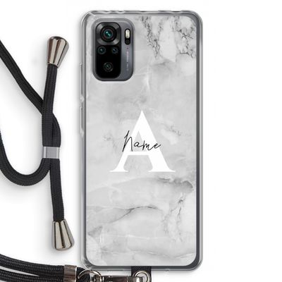 Ivory Marble: Xiaomi Redmi Note 10 Pro Transparant Hoesje met koord