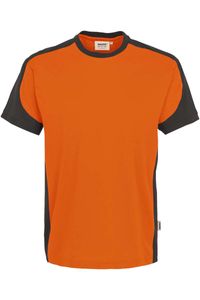 HAKRO 290 Comfort Fit T-Shirt ronde hals oranje/antraciet, Effen