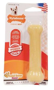 Nylabone dura chew pindakaas voor harde bijters hypoallergeen (TOT 11 KG)