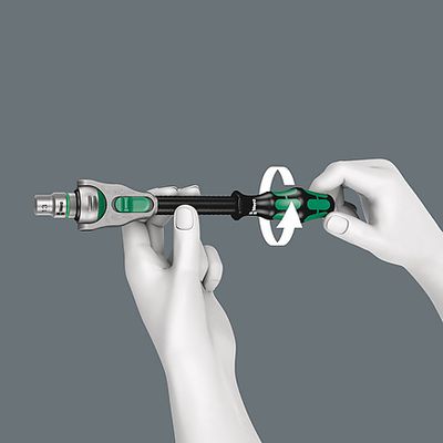 Wera 9721 Schuimrubberen inzetstuk met 8000 B Zyklop ratel 3/8" Set 1, 23-delig gereedschapsset