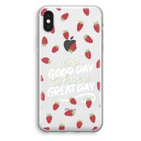 Don't forget to have a great day: iPhone X Transparant Hoesje