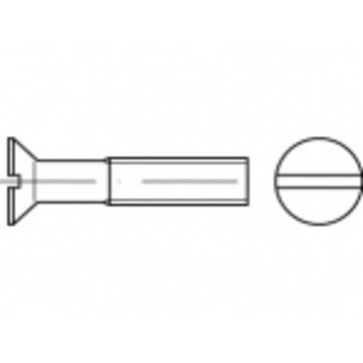 TOOLCRAFT TO-5392317 Verzonken schroeven M10 16 mm Sleuf Staal Galvanisch verzinkt 100 stuk(s)