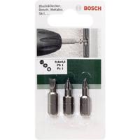 Bosch Accessories 2609255973 Bitset 3-delig Plat, Kruiskop Phillips, Kruiskop Pozidriv