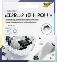 Mozaieksteentjes folia zilver zelfklevend 10x10mm