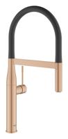 Keukenmengkraan GROHE Essence New Professionele Spray Warm Sunset Geborsteld