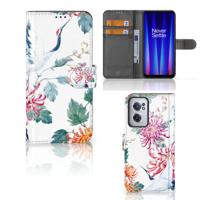 OnePlus Nord CE 2 | Telefoonhoesje | Met pasjeshouder | Bird Flowers