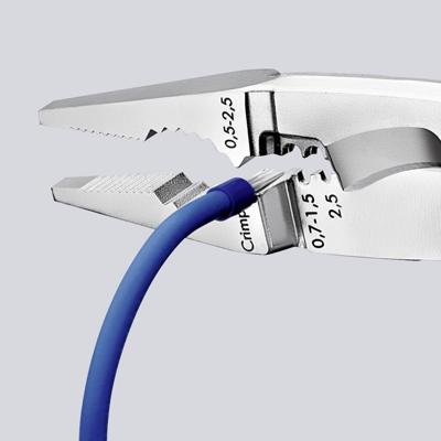 Knipex Elektro-Installationszange Kabel b.15mm MK-Griff Knipex 13 82 200 Multifunctionele tang 50 mm² (max) 0 AWG (max) 15 mm (max)