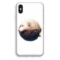 Yin Yang Wolves: iPhone XS Transparant Hoesje