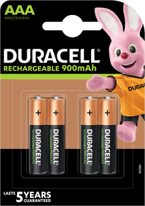 Duracell AAA 900mAh Stay Charged 4x