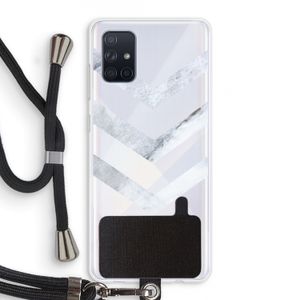 Marmeren pijlen: Samsung Galaxy A71 Transparant Hoesje met koord