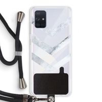 Marmeren pijlen: Samsung Galaxy A71 Transparant Hoesje met koord