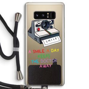 Smile: Samsung Galaxy Note 8 Transparant Hoesje met koord