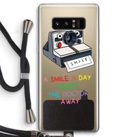 Smile: Samsung Galaxy Note 8 Transparant Hoesje met koord