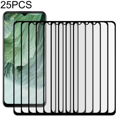 Voor OPPO F17 25 PCS Full Glue Full Screen Tempered Glass Film