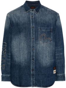 EVISU short en jean à détail appliqué - Bleu