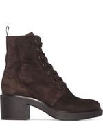 Gianvito Rossi bottines lacées en daim - Marron - thumbnail