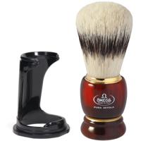 Omega scheerkwast varkenshaar met dassenhaareffect resin handvat + standaard 11cm