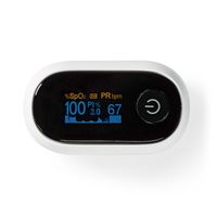 Nedis SmartLife Pulse Oximeter | Bluetooth® | OLED-Scherm | Anti-bewegingsinterferentie / Auditief alarm / Polsslag / Zuurstofverzadiging (SpO2) | Wit - thumbnail