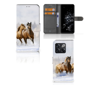 OnePlus 10T Telefoonhoesje met Pasjes Paarden