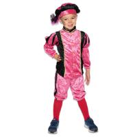 Pietenpak roetveeg Piet Pedro - roze - pieten verkleed kostuum 4-delig - kinderen - thumbnail