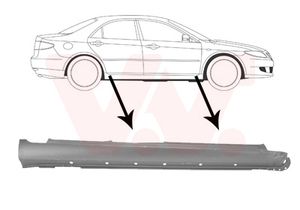 Plaat instaprand VAN WEZEL, Inbouwplaats: rechts: , u.a. fÃ¼r Mazda