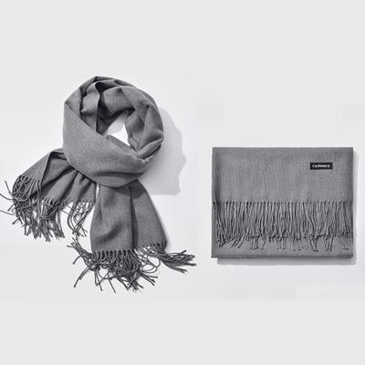 Herfst- en winterseizoen klassieke effen kleur imitatie kasjmier sjaal grootte: 60 * 200cm(Grey)