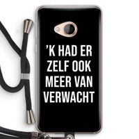 Meer verwacht - Zwart: HTC U Play Transparant Hoesje met koord