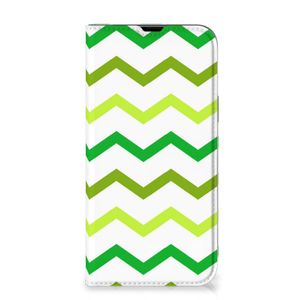 iPhone 13 Pro Max Hoesje met Magneet Zigzag Groen