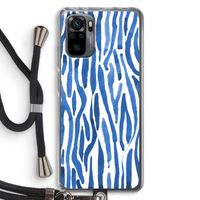 Blauwe nerven: Xiaomi Redmi Note 10 Pro Transparant Hoesje met koord