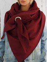 Cotton-blend Flannel Casual Scarf