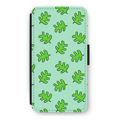 Groene blaadjes: iPhone 12 mini Flip Hoesje