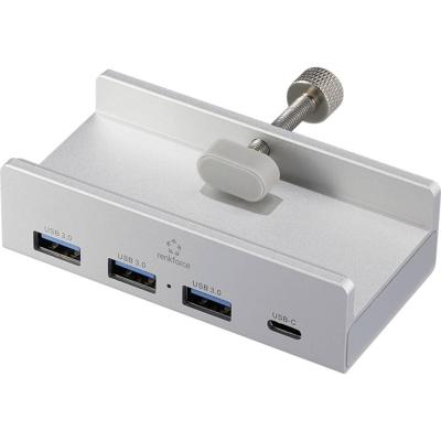 Renkforce RF-ACHB-350 USB 3.1 Gen 1-hub 1 + 3 poorten Met aluminium behuizing Zilver
