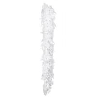 Kerst boa - veren slinger - wit/zilver - 180 cm - 50 gram - kerstboomversiering - kerstslinger