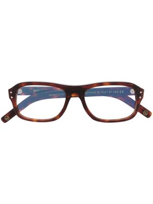 Cutler & Gross lunettes de vue à monture rectangulaire - Marron